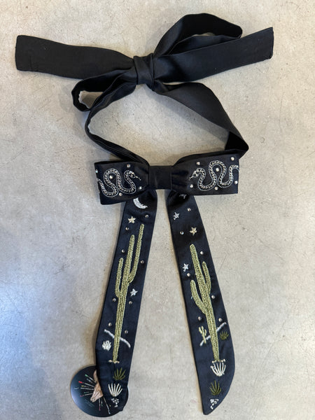 Tie-Back Embroidered Wyatt Bows – Classic Rock Couture
