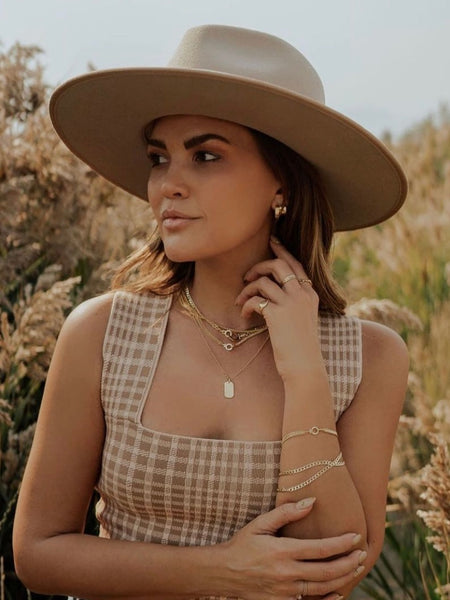 SALE Tan Billie Rancher Hat – Classic Rock Couture display picture 1