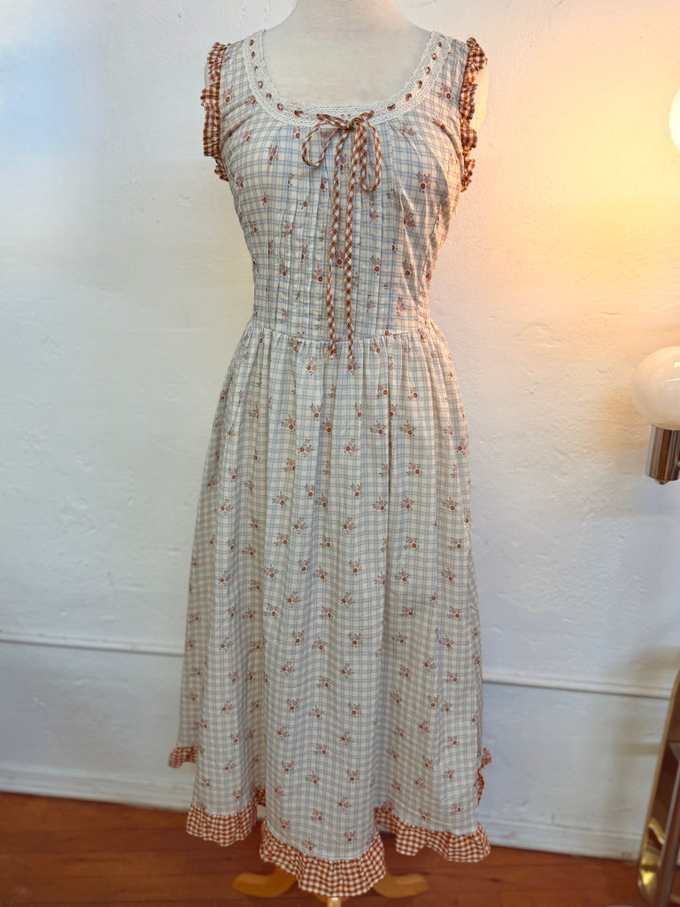 summer picnic dress Ruffle Midi M Adjustable shoulder ties add a playful touch (and the perfect fit) Summer Picnic Dress S