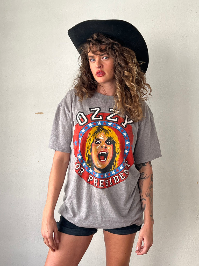 1986 Ozzy for President Vintage Rock Tee