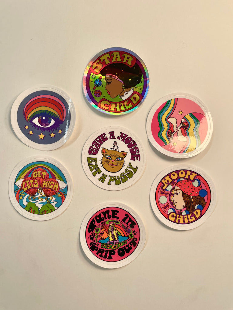 The Psychedelic Stickers For Adults is a simple and interesting sticker.