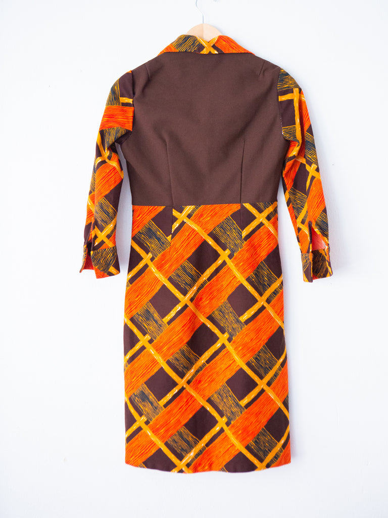 SALE 70s Designer Secretary Dress