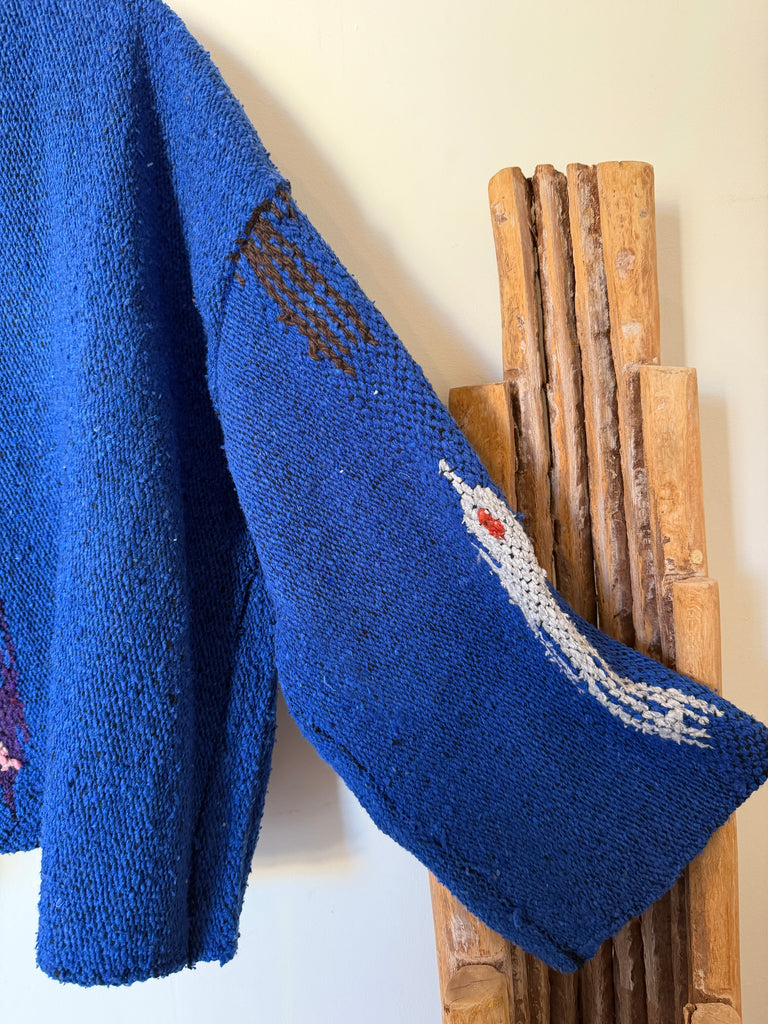 Handmade Blue Thunderbird Jacket