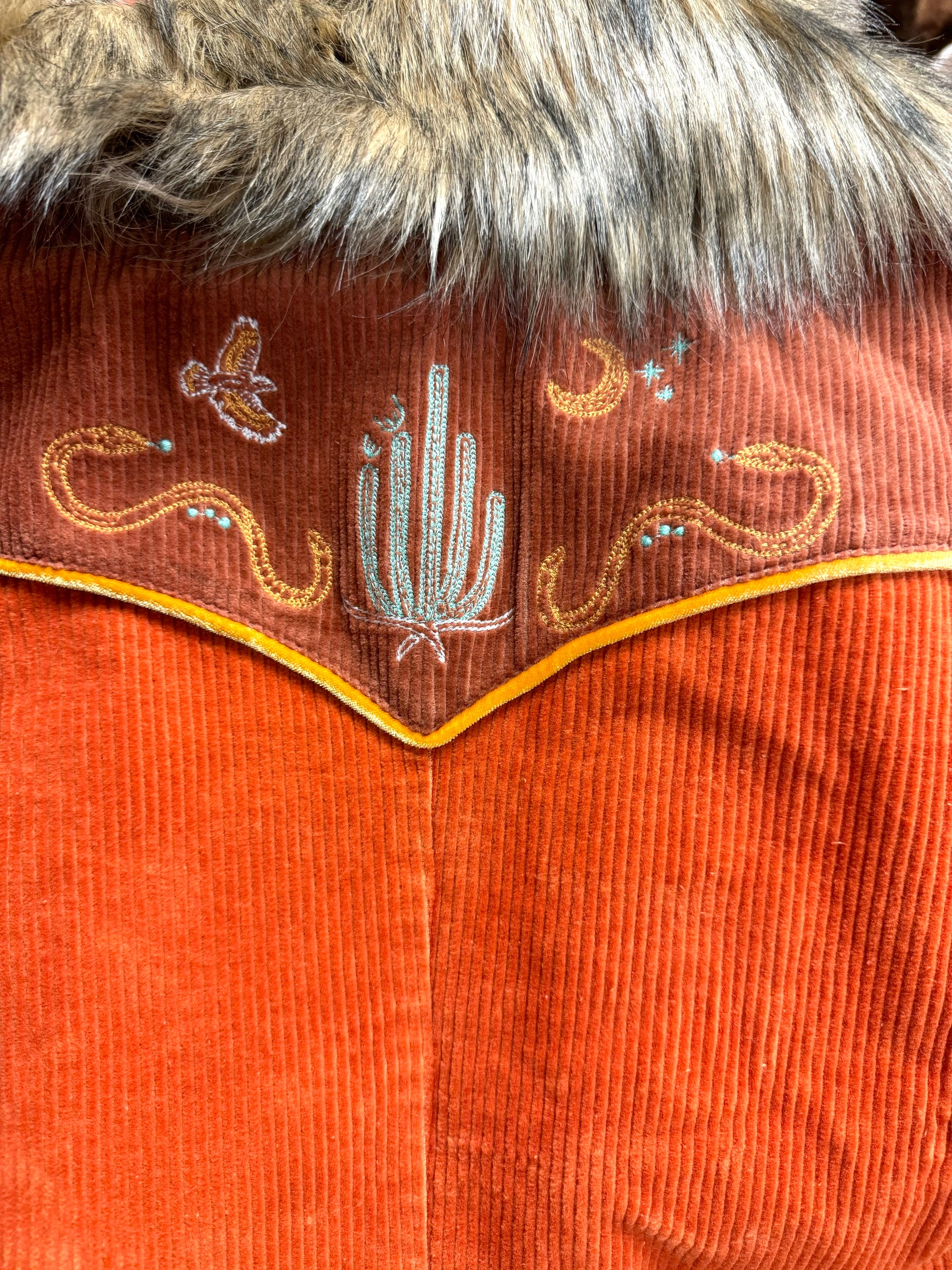 Cinnamon Girl Rust Faux Fur Jacket – Classic Rock Couture