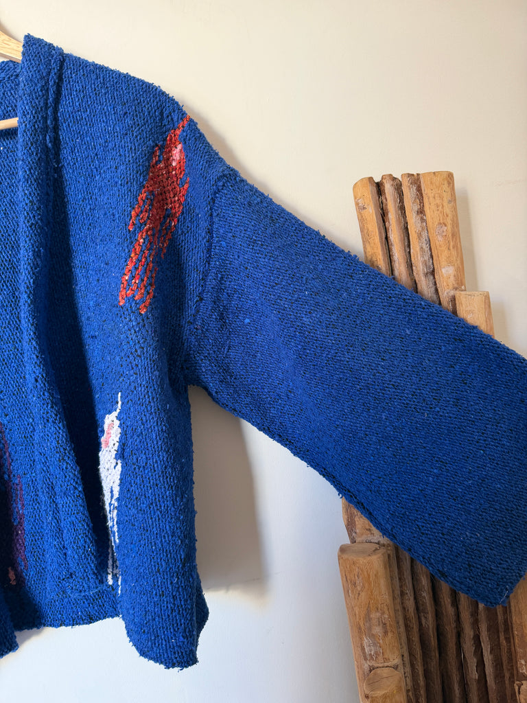 Handmade Blue Thunderbird Jacket