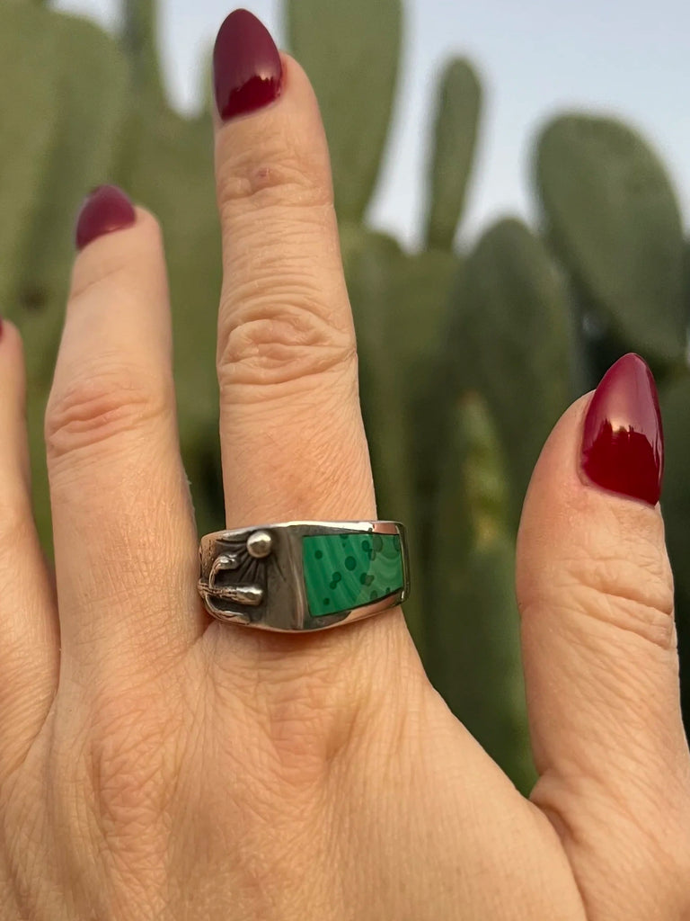 Malachite Saguaro Ring