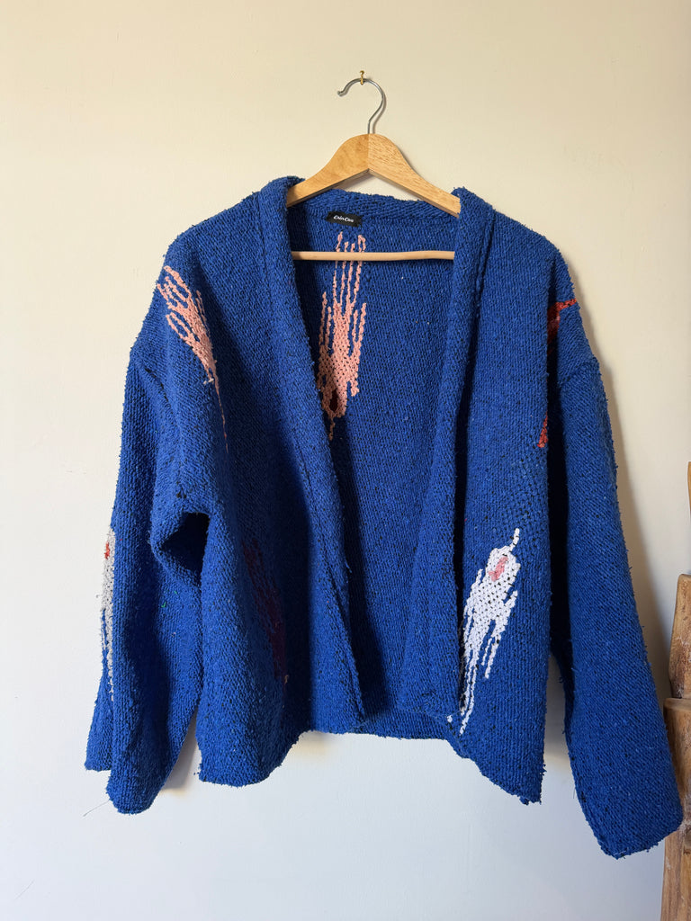 Handmade Blue Thunderbird Jacket