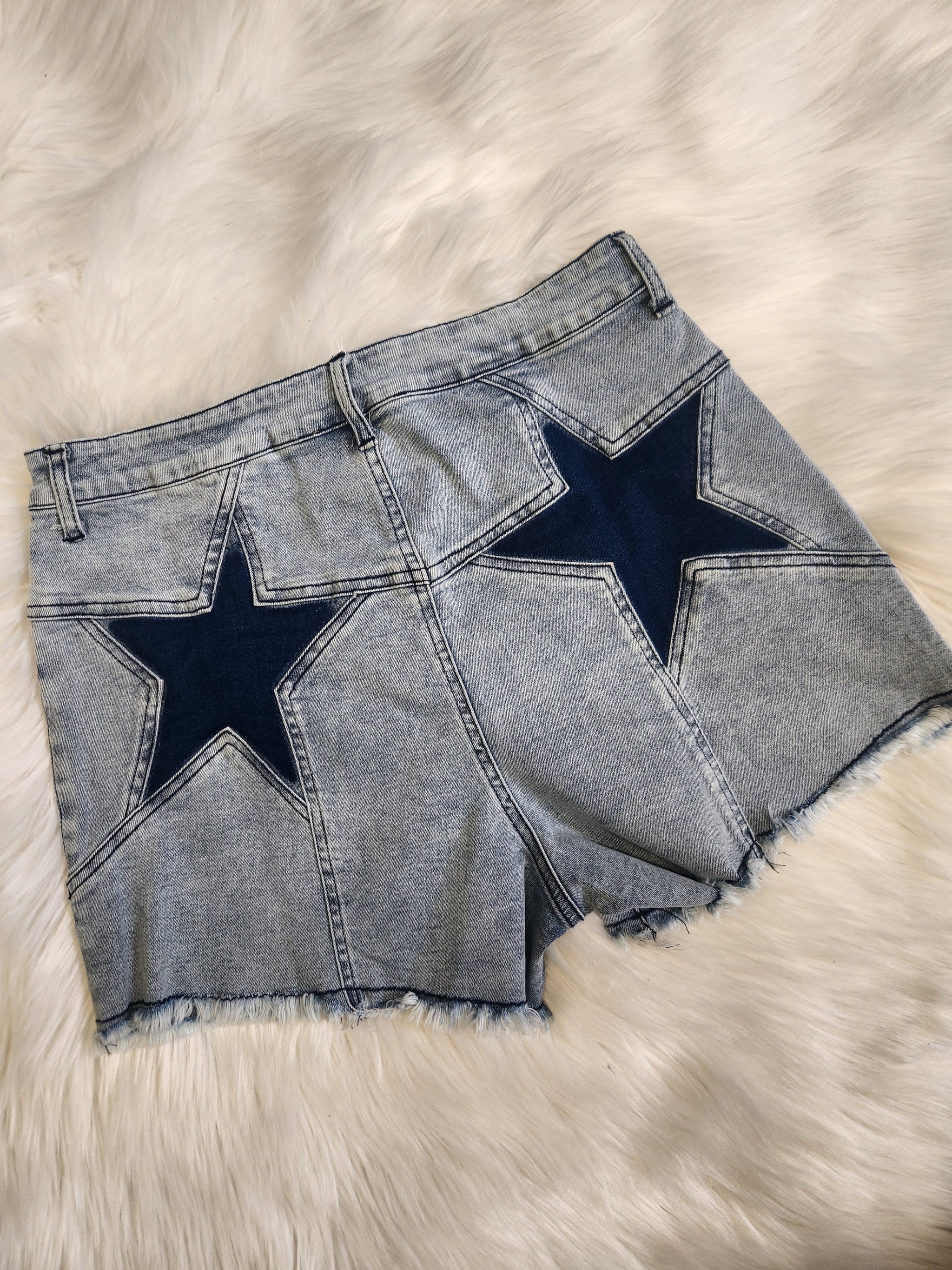 Light Wash Blue Star Shorts – Classic Rock Couture