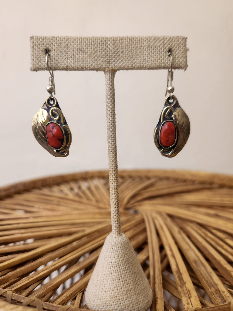 New Mexico Coral Earrings