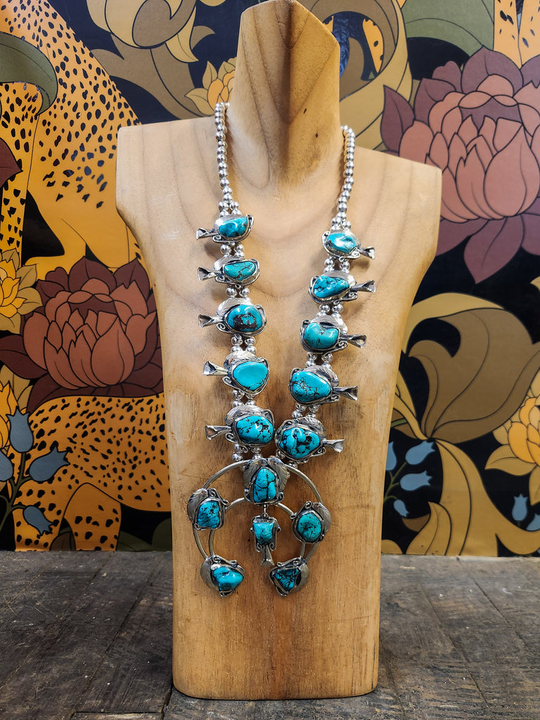 Turquoise Squash Blossom Necklace