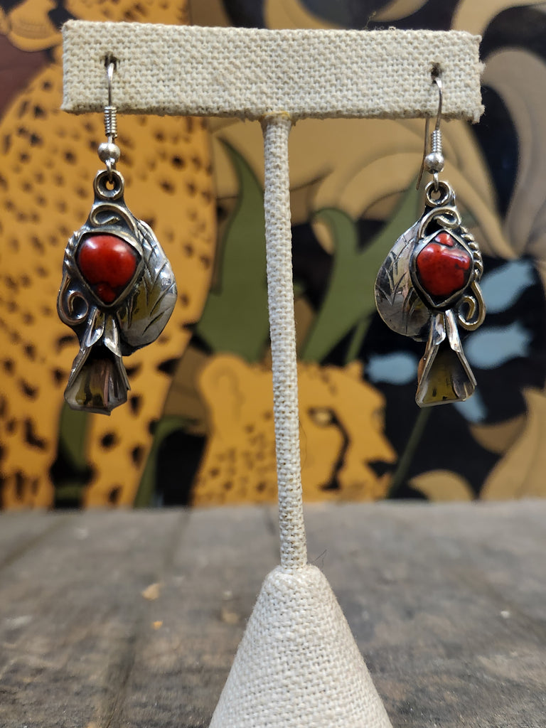 New Mexico Coral Earrings