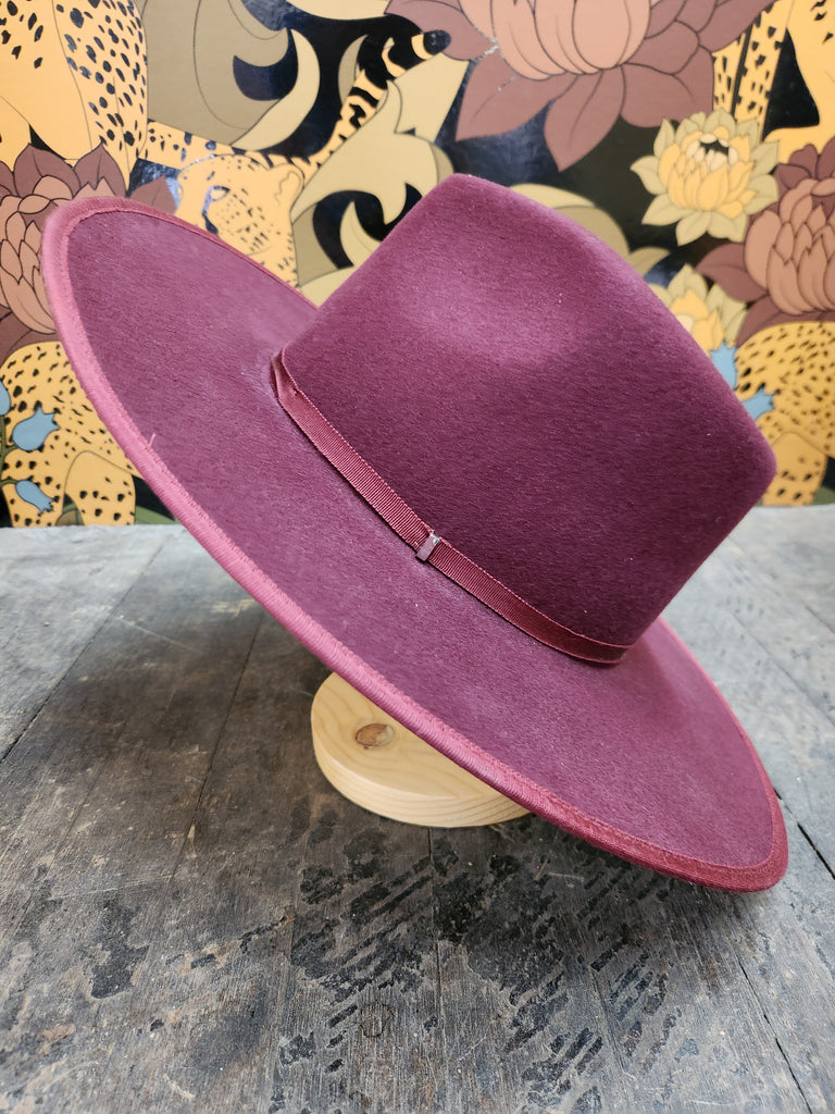 SALE Burgundy Billie Felt Hat