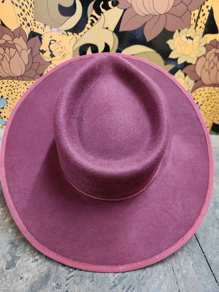 SALE Burgundy Billie Felt Hat