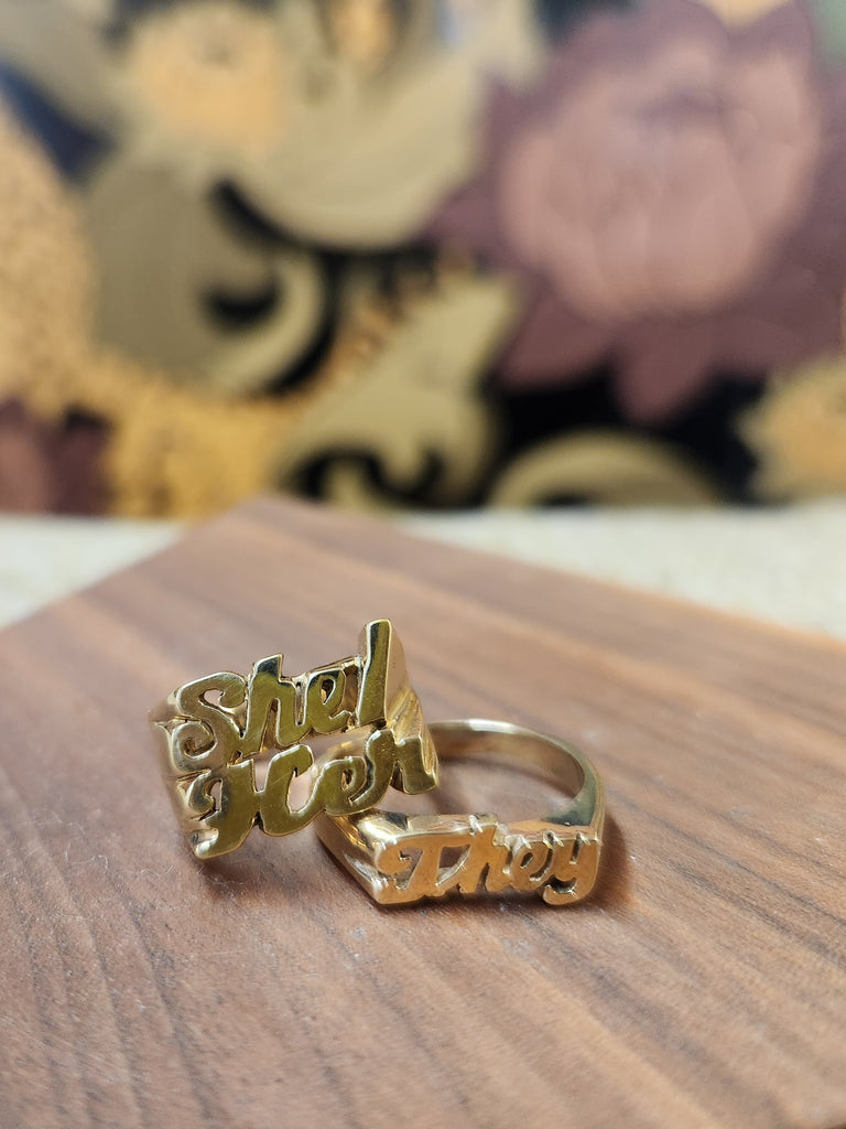 Sweet Brass Rings by Snash Jewelry