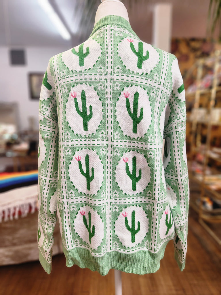 Cactus Patterned Cardigan