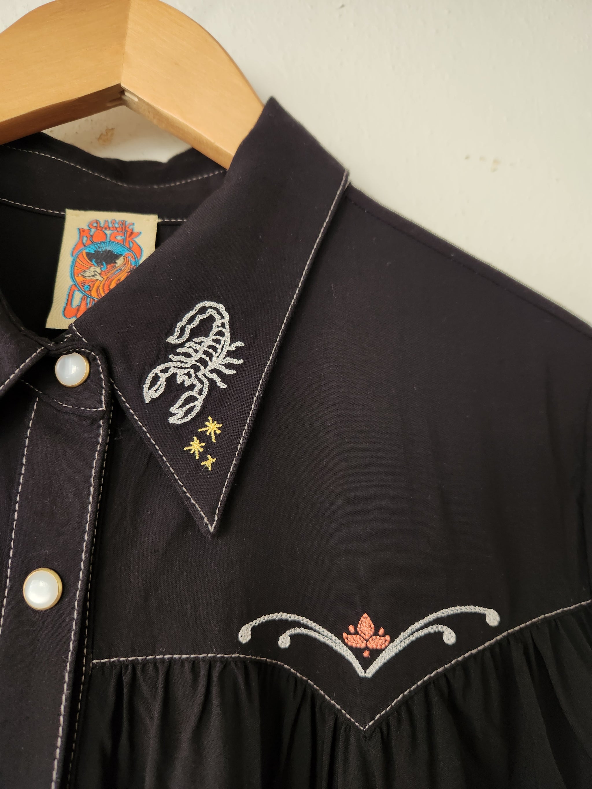 Black Desperado Pearl Snap Shirt – Classic Rock Couture