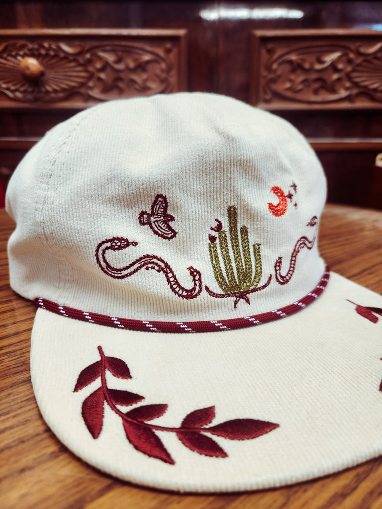 Corduroy Desert Embroidery Hat