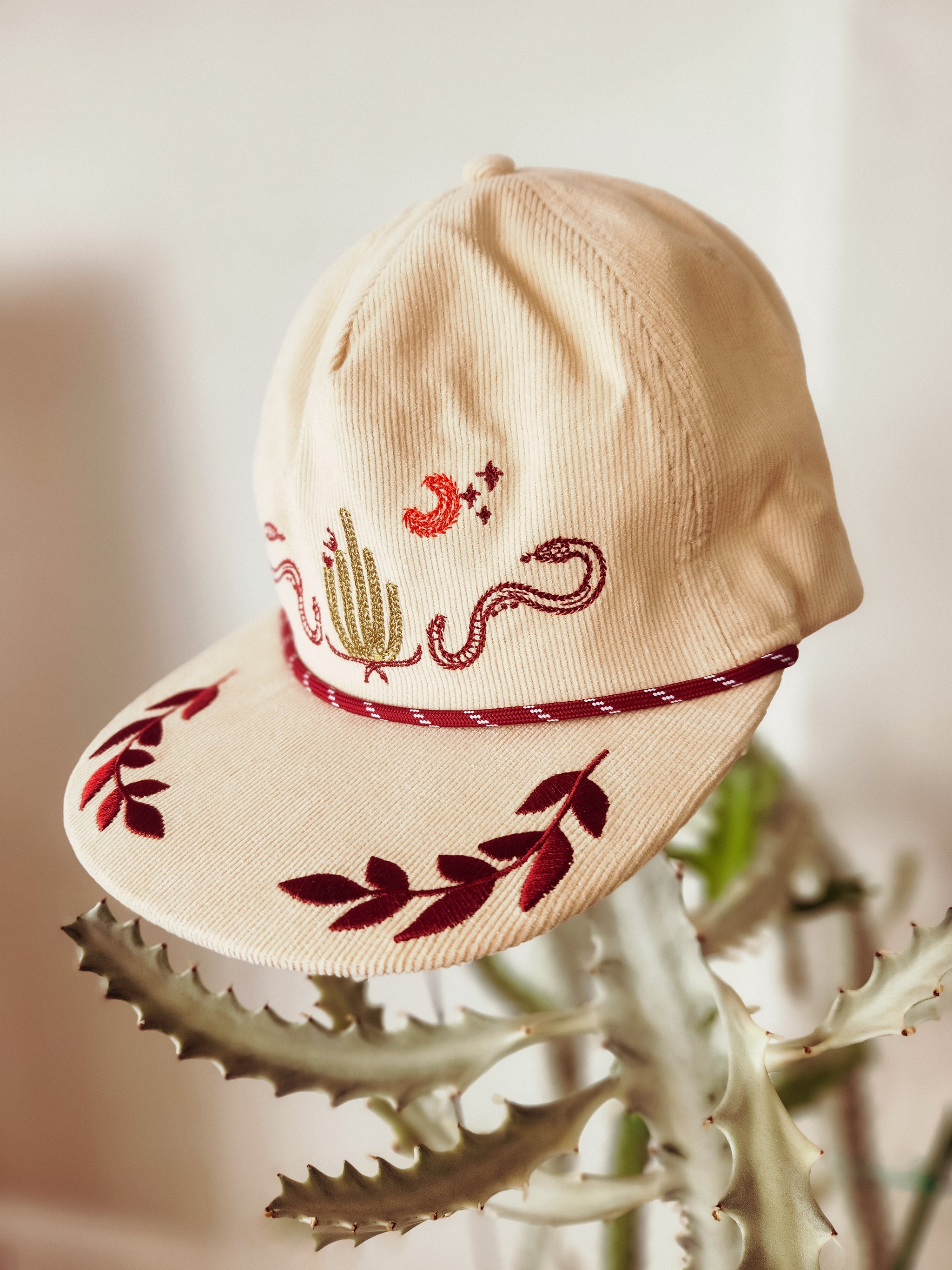 Corduroy Desert Embroidery Hat – Classic Rock Couture