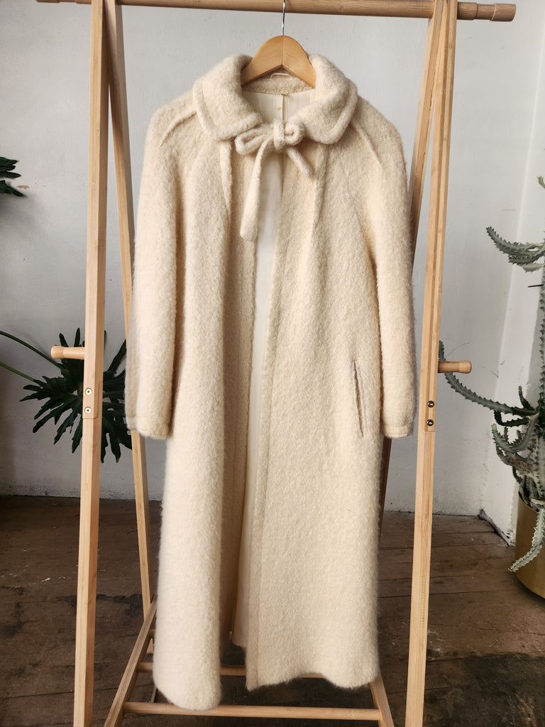 Vintage Cream Wool Coat