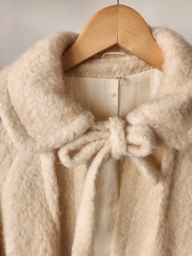 Vintage Cream Wool Coat