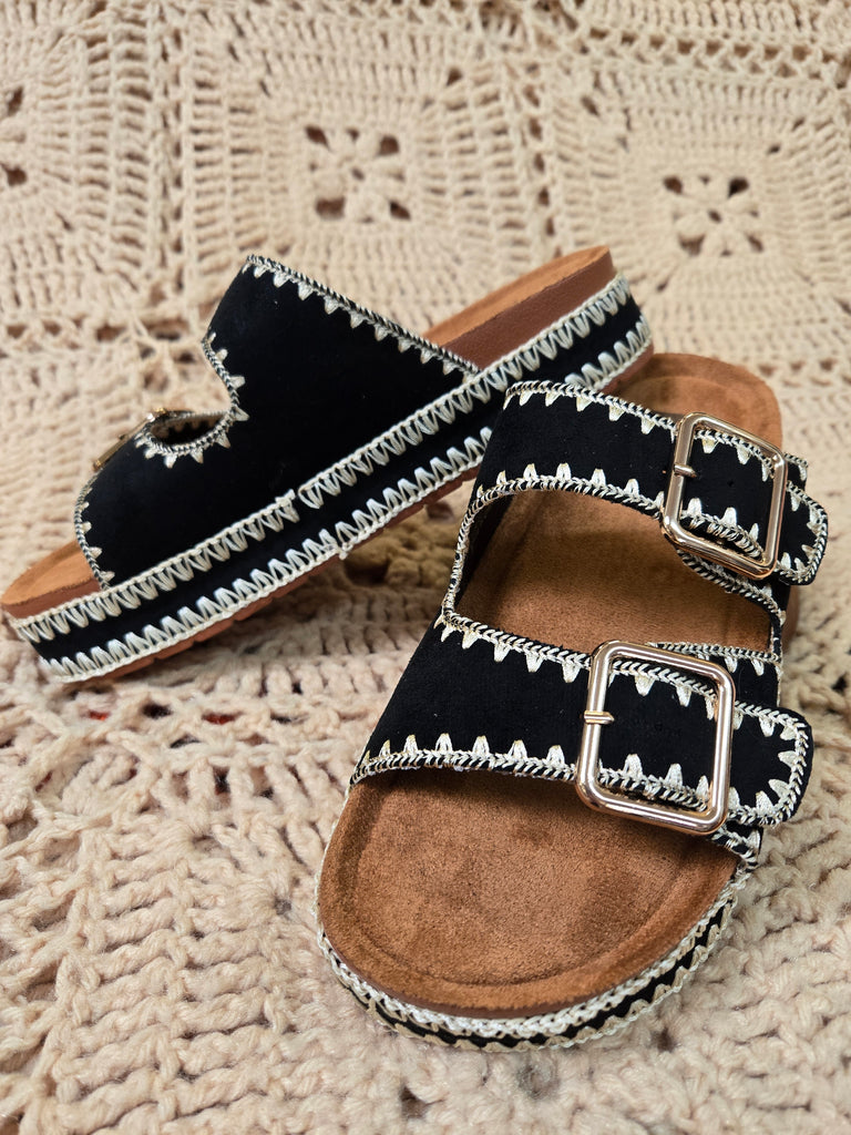 Cubana Embroidered Slide