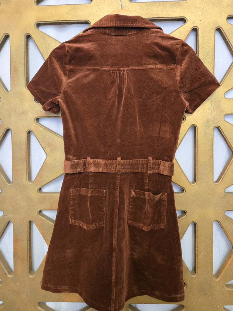 Corduroy Belted Dress