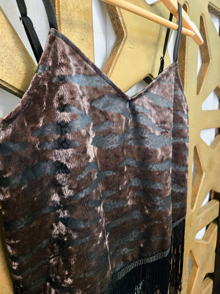 Fringe Velvet Cami