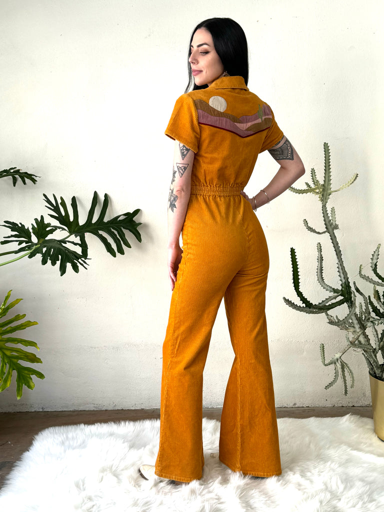 Cinnamon Girl Desert Patchwork Jumpsuit