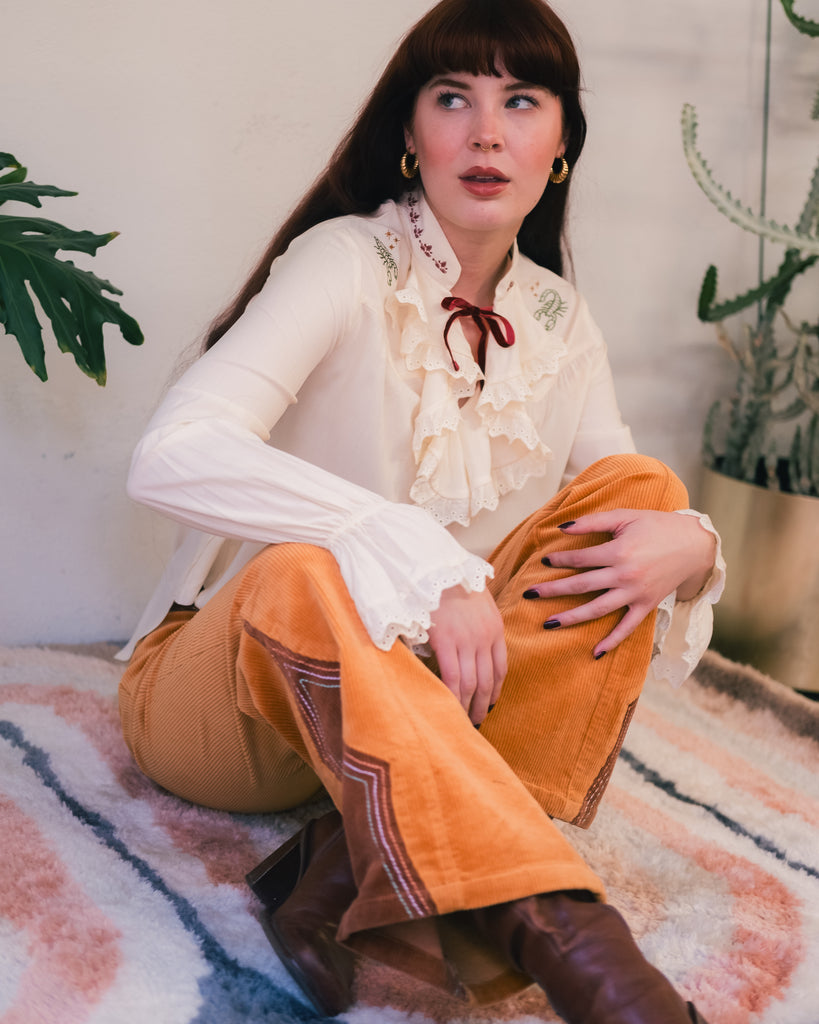 Cinnamon Girl Golden Cord Pants