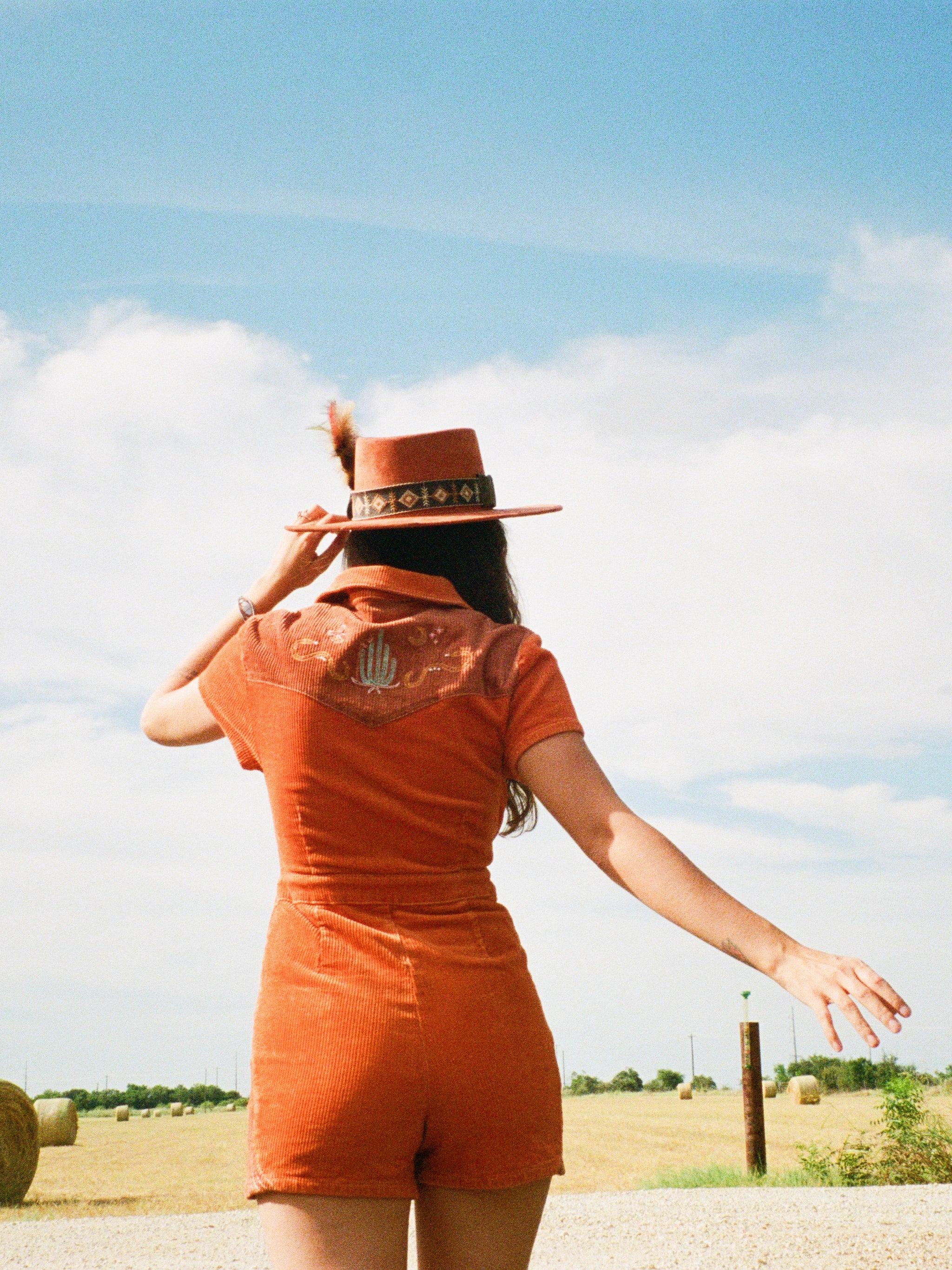 Cinnamon Girl Rust Cord Playsuit – Classic Rock Couture