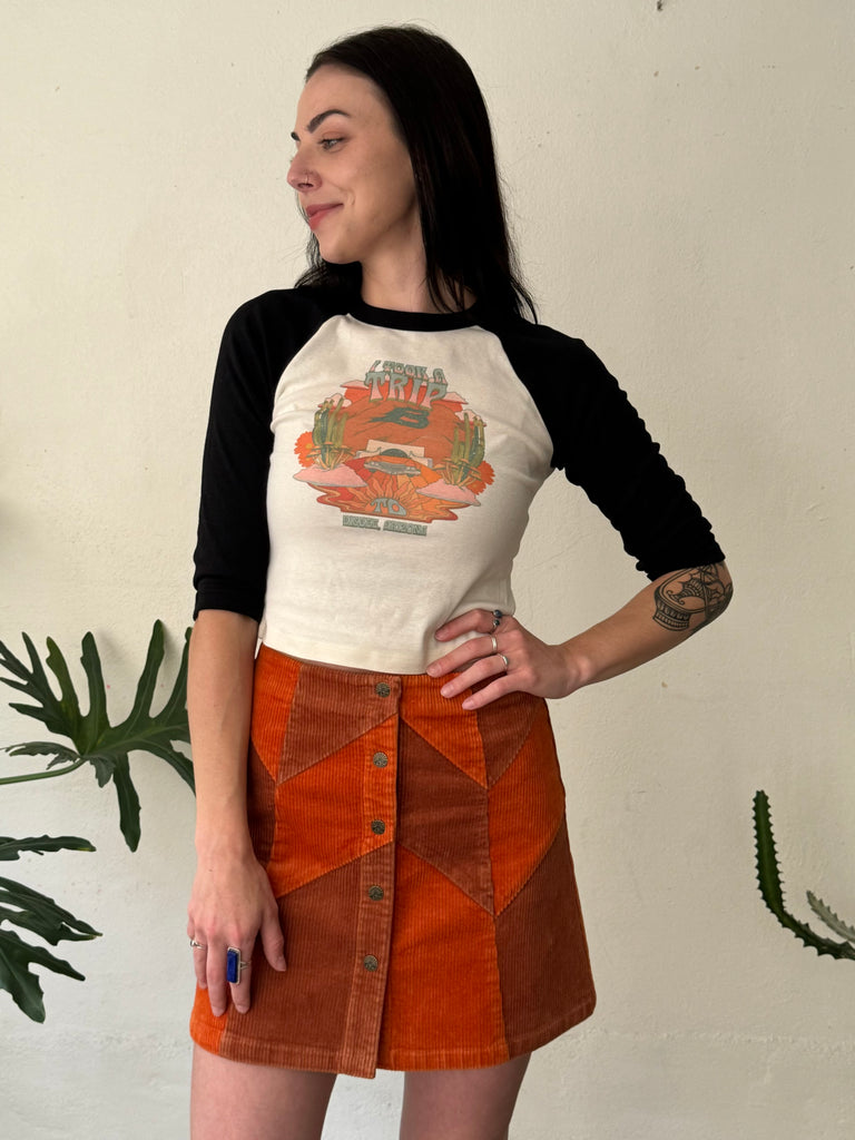 Cinnamon Girl Rust Cord Skirt