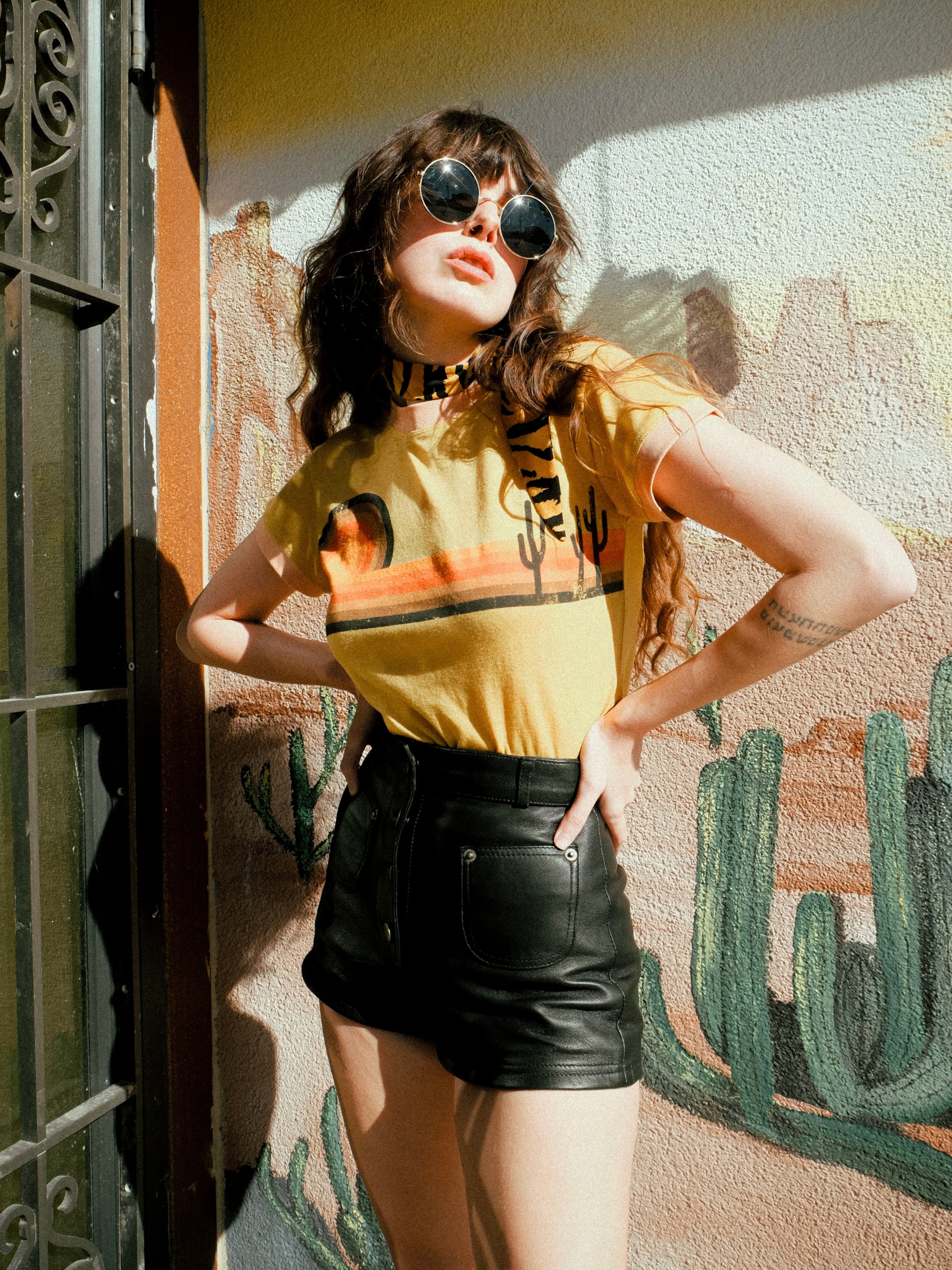 Mustard Desert Horizon Ringer Tee – Classic Rock Couture