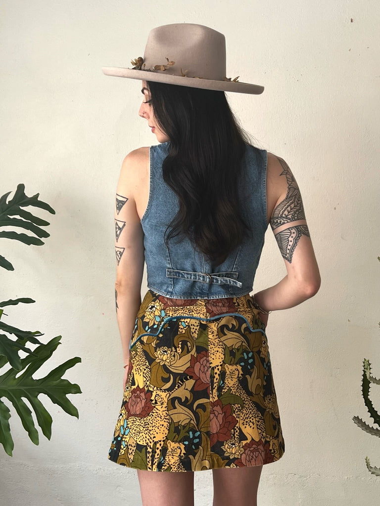 Wild Child Snap Front Corduroy Skirt