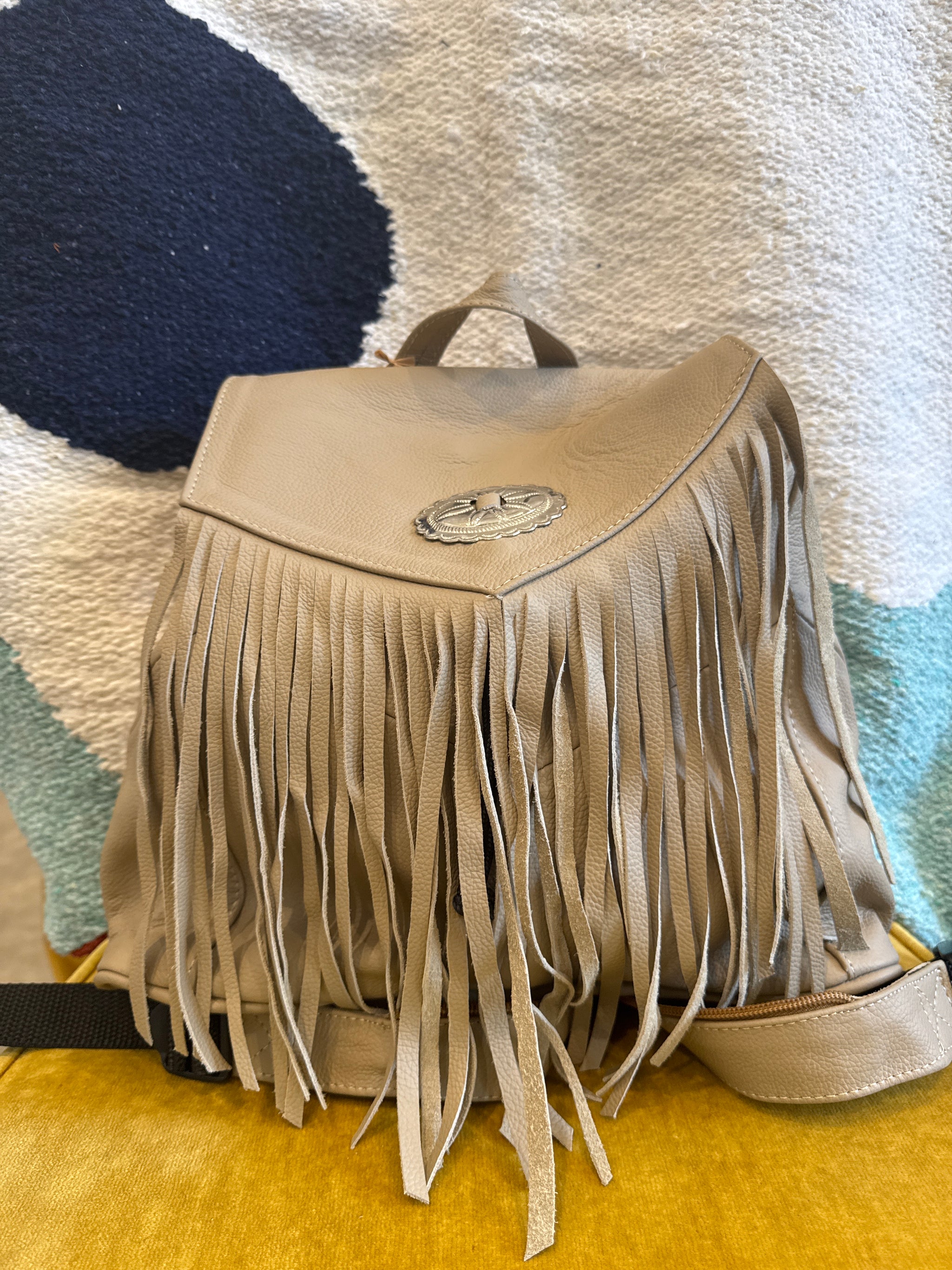 Rare 00s Archive Roen Leather fringe bag Purple Leather Fringe Bag