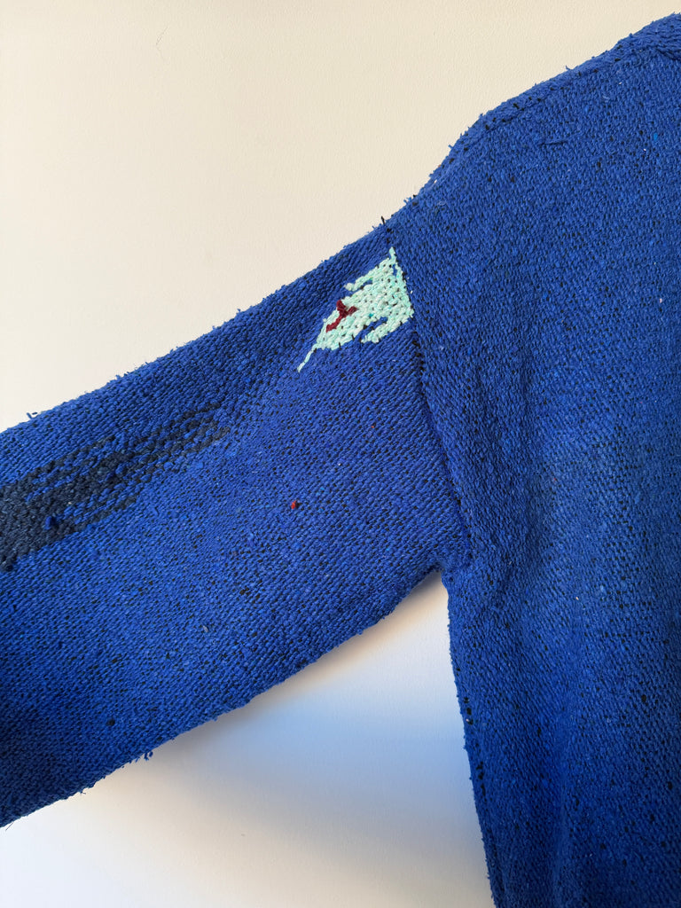 Handmade Blue Thunderbird Jacket