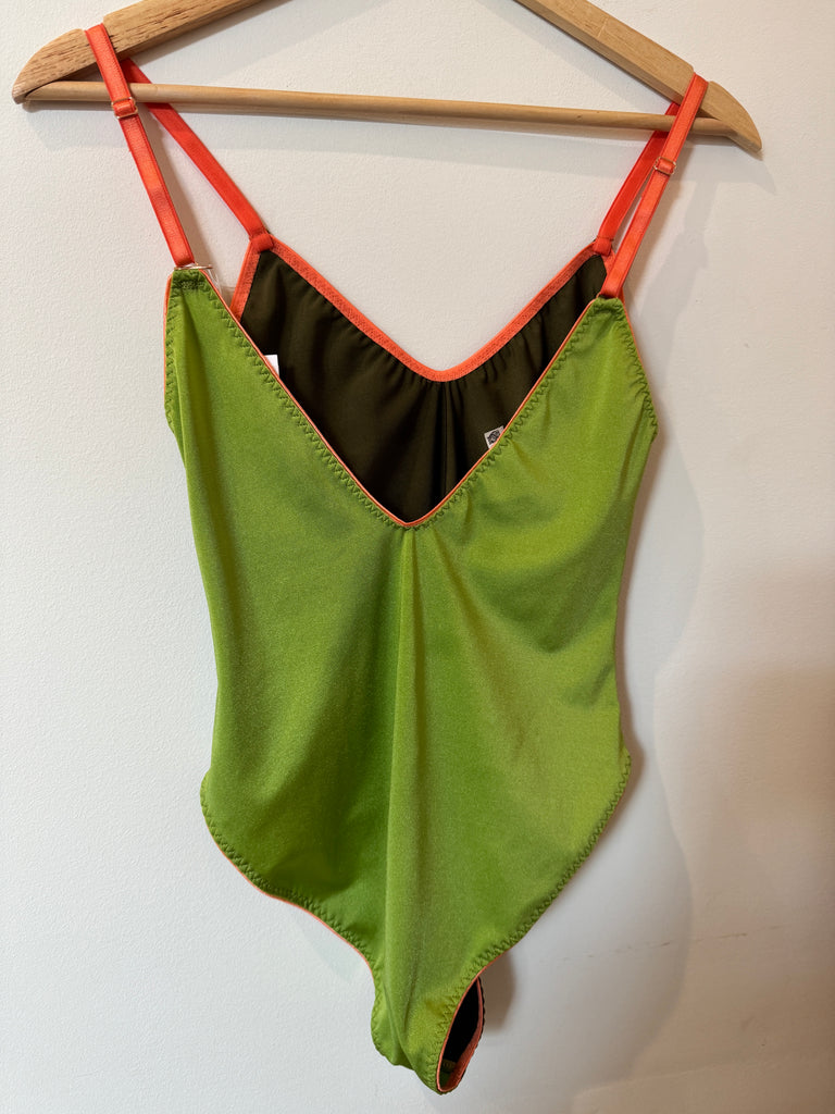 Color Block Spandex Bodysuit
