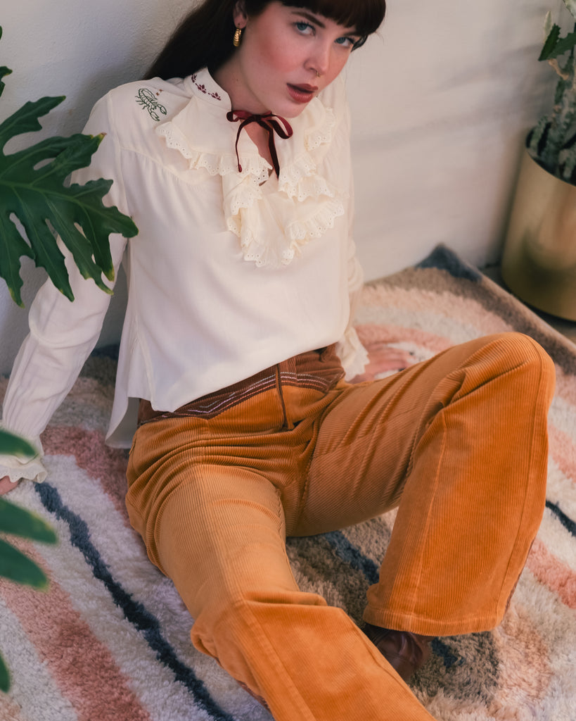 Cinnamon Girl Golden Cord Pants