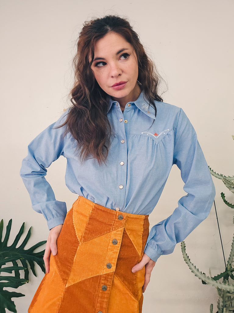 Chambray Desperado Pearl Snap Shirt