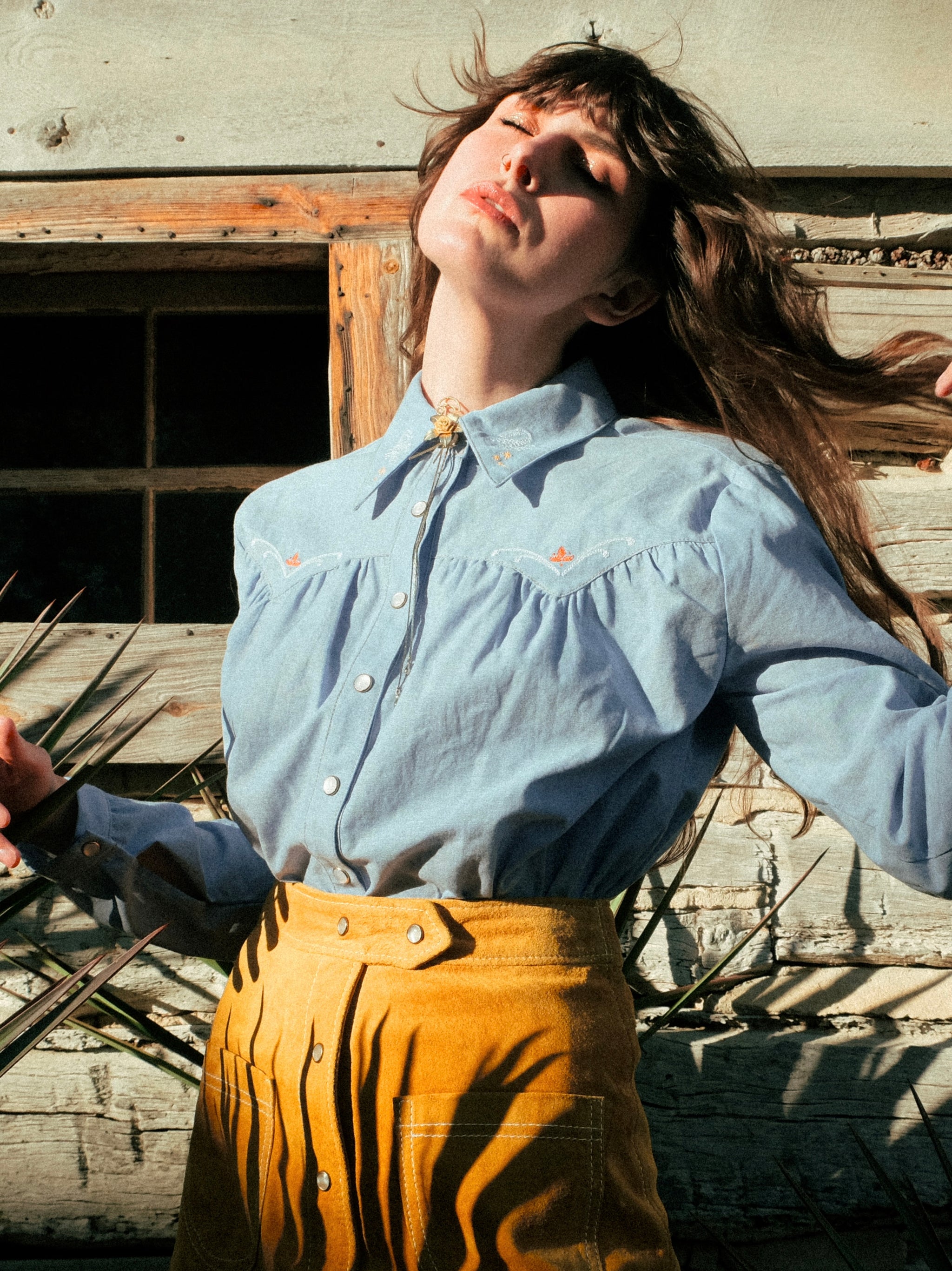 Chambray Desperado Pearl Snap Shirt – Classic Rock Couture