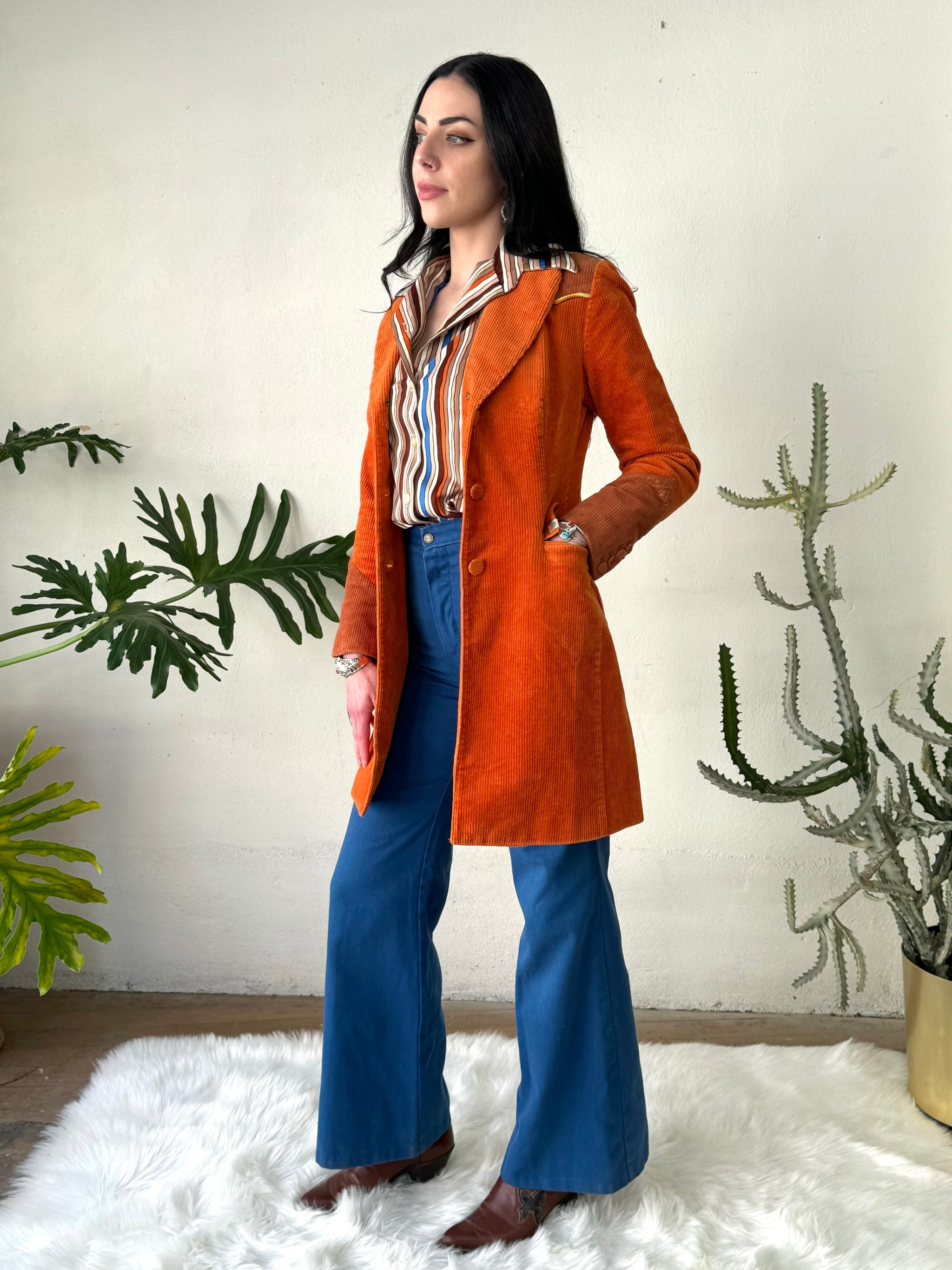 Cinnamon Girl Rust Faux Fur Jacket – Classic Rock Couture