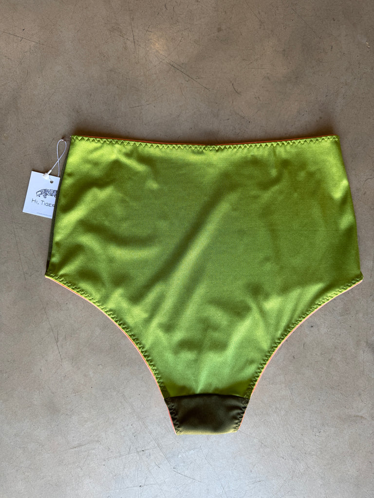 Color Block High Waisted Spandex Cheeky