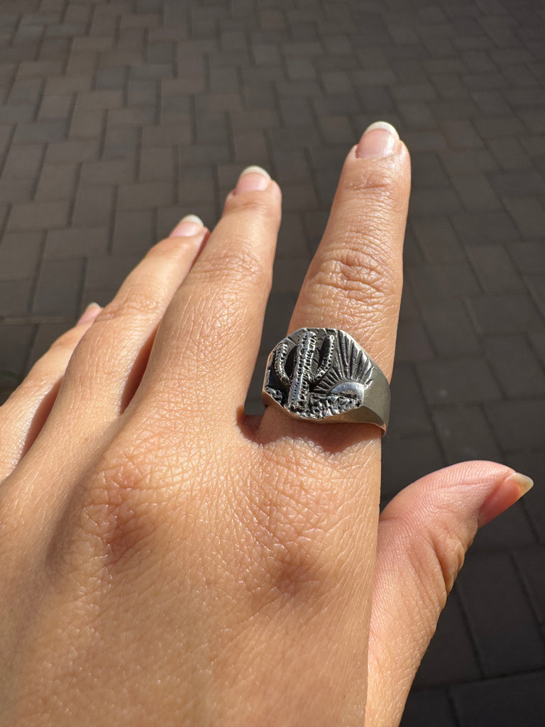 Saguaro Signet Ring