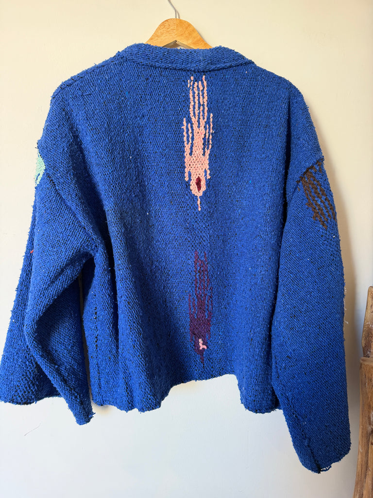 Handmade Blue Thunderbird Jacket