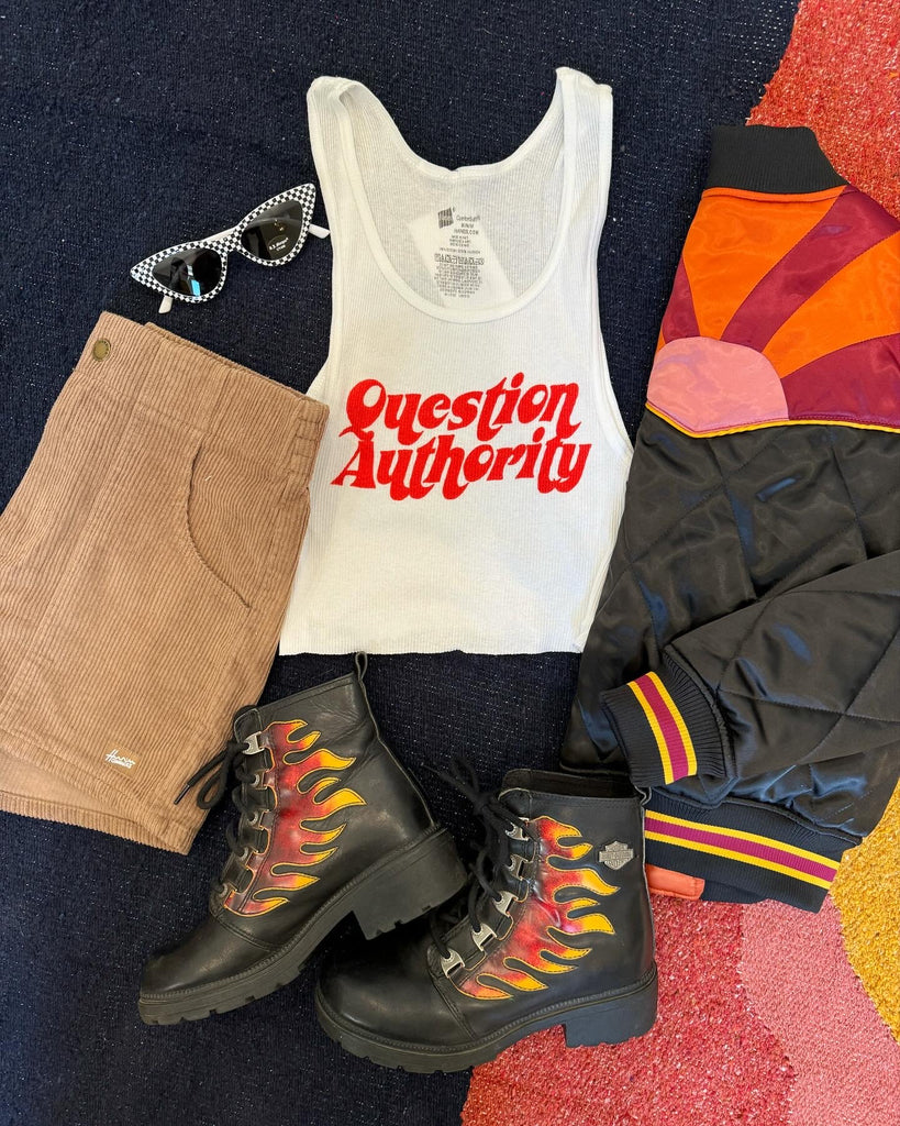 Question Authority Crop Tank
