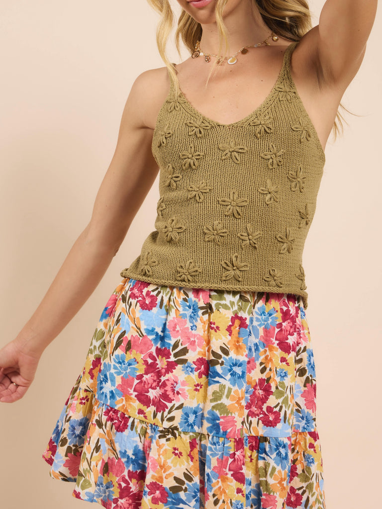 Dixie Flower Knit Tank