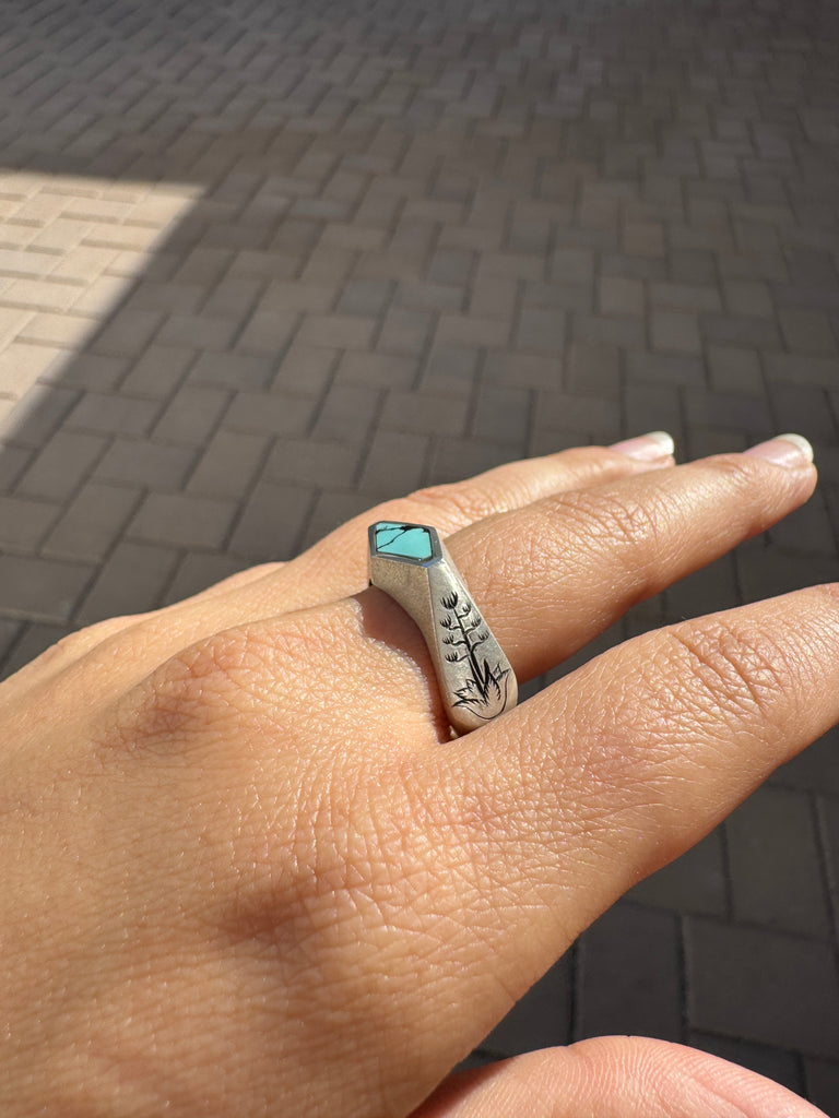 Turquoise Agave Ring