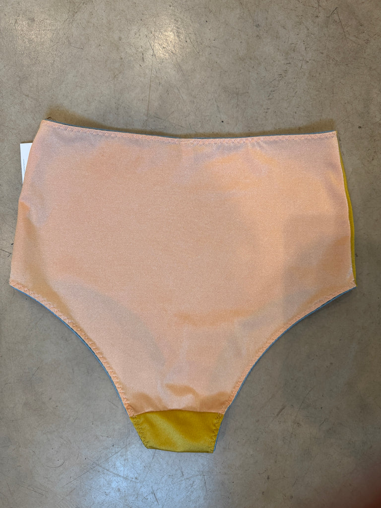 Color Block High Waisted Spandex Cheeky