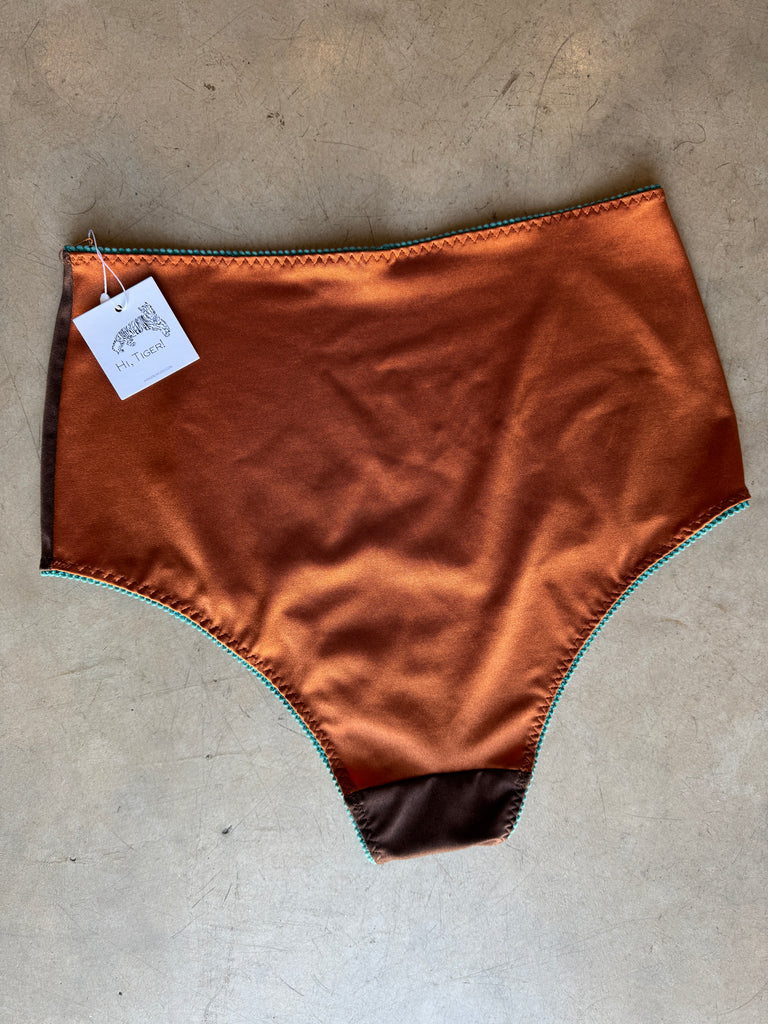 Color Block High Waisted Spandex Cheeky