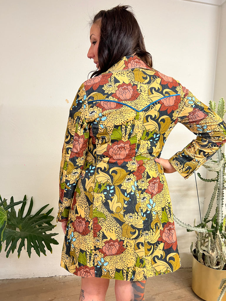 Wild Child Floral Corduroy Midi Jacket