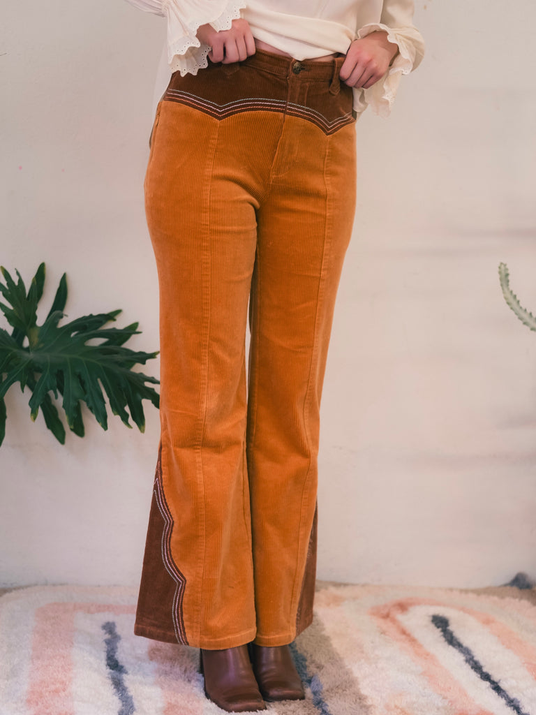 Cinnamon Girl Golden Cord Pants